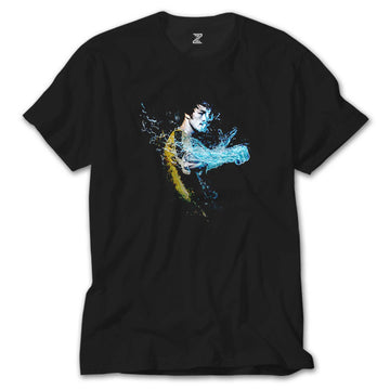 Bruce Lee Splash The Water Siyah Tişört
