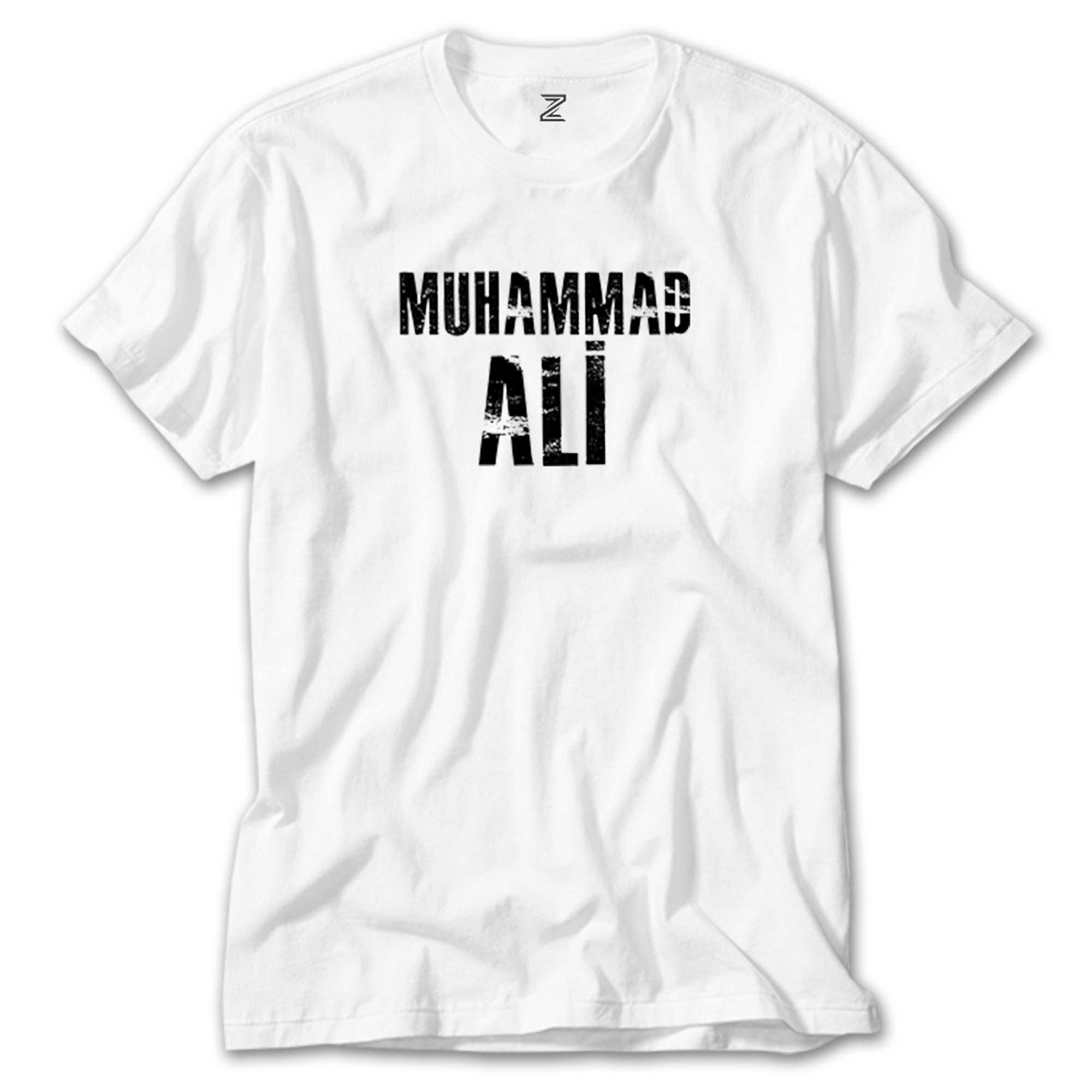Muhammed Ali Black Text Beyaz Tişört