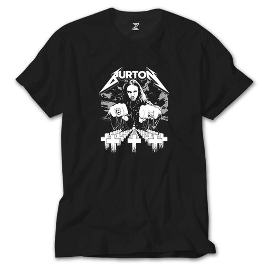 Metallica Cliff Burton Face Siyah Tişört