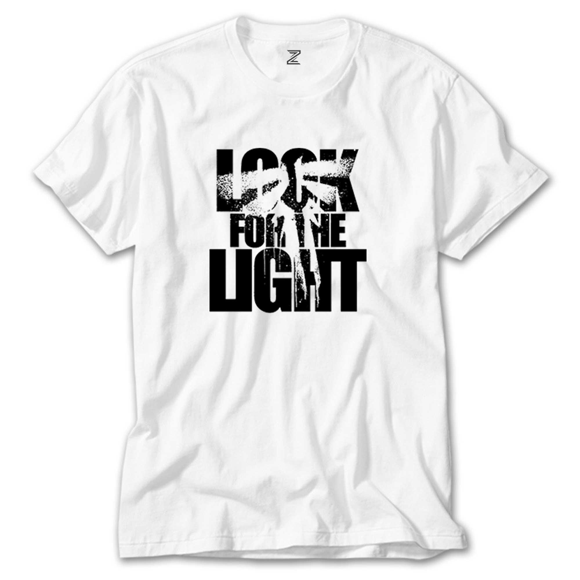 The Last Of Us Look for The Light Text Beyaz Tişört