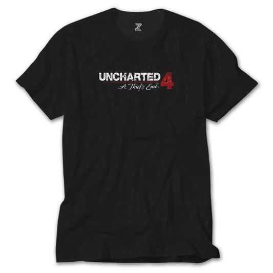 Uncharted 4 Logo Siyah Tişört