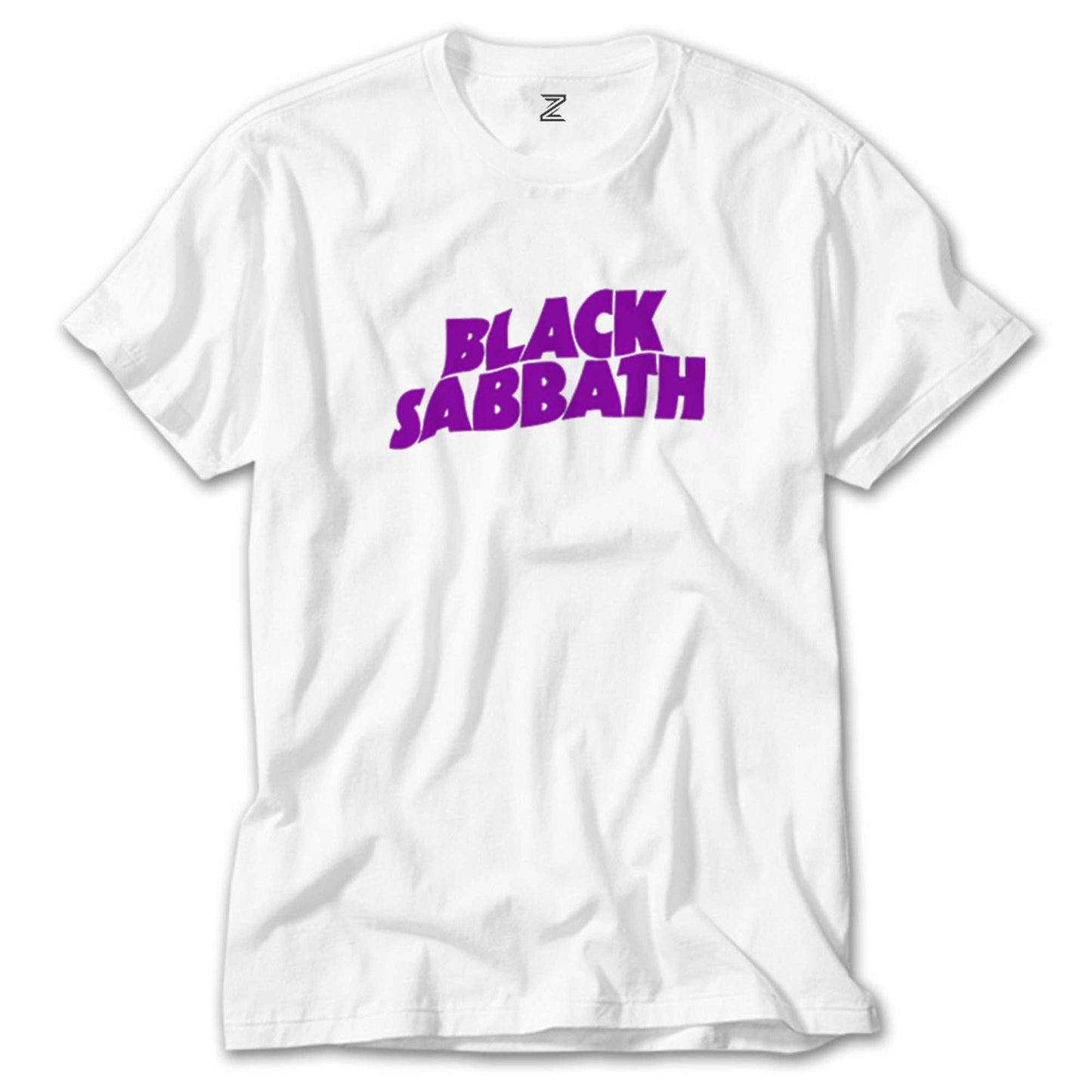 Black Sabbath Purple Yazı Beyaz Tişört