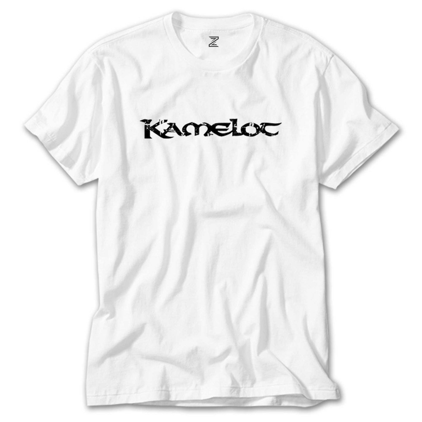Kamelot Logo Yazı Beyaz Tişört