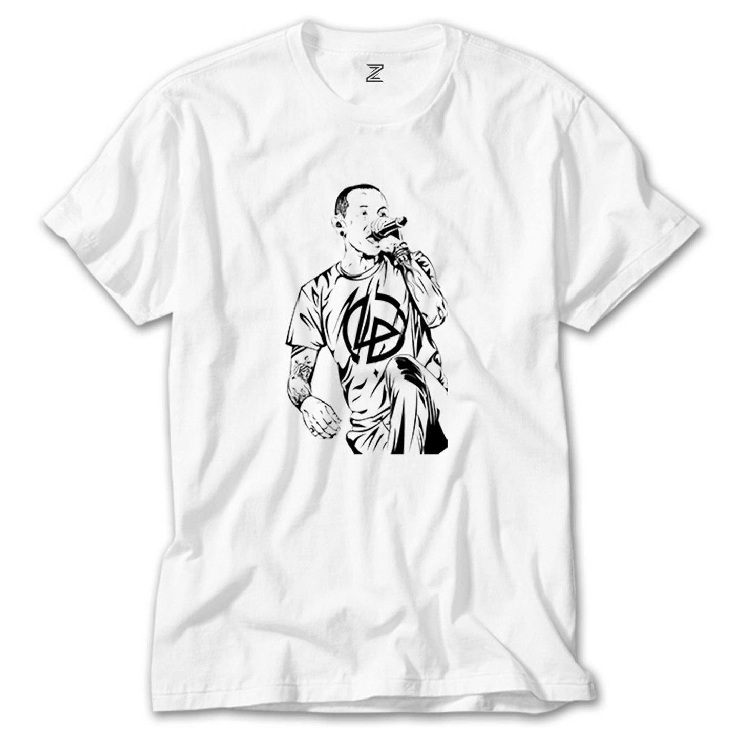 Linkin Park Chester Grafiti Beyaz Tişört