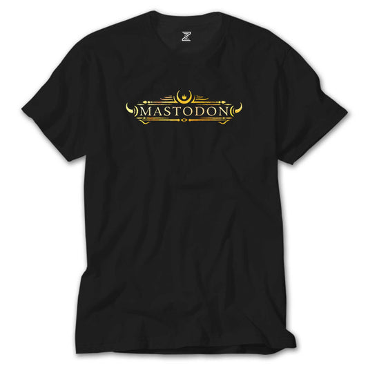 Mastodon Logo Siyah Tişört