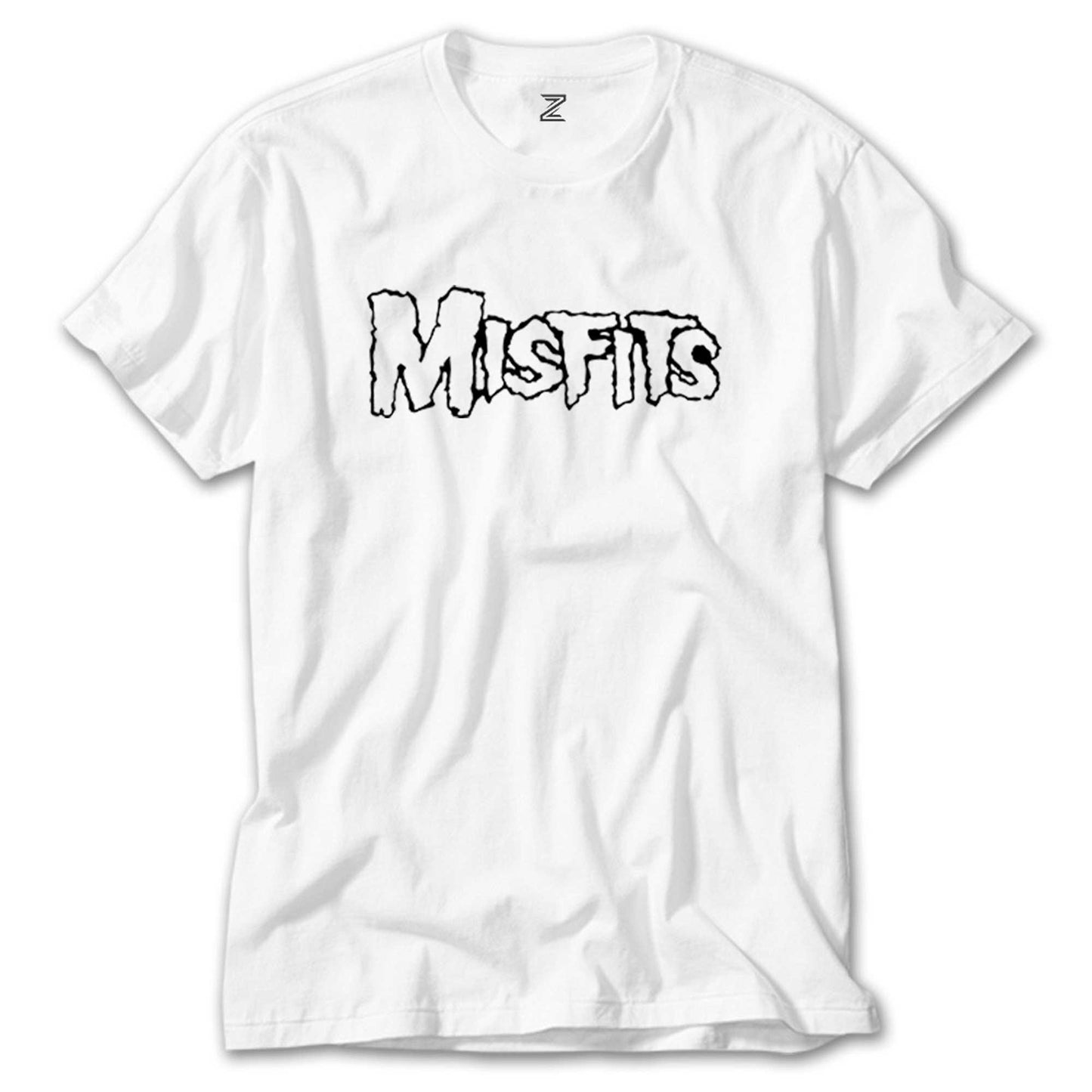 Misfits Logo Black Beyaz Tişört