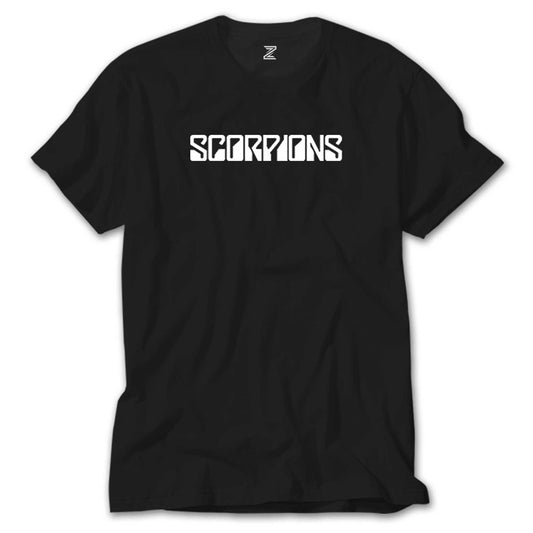 Scorpions Logo Yazı Siyah Tişört