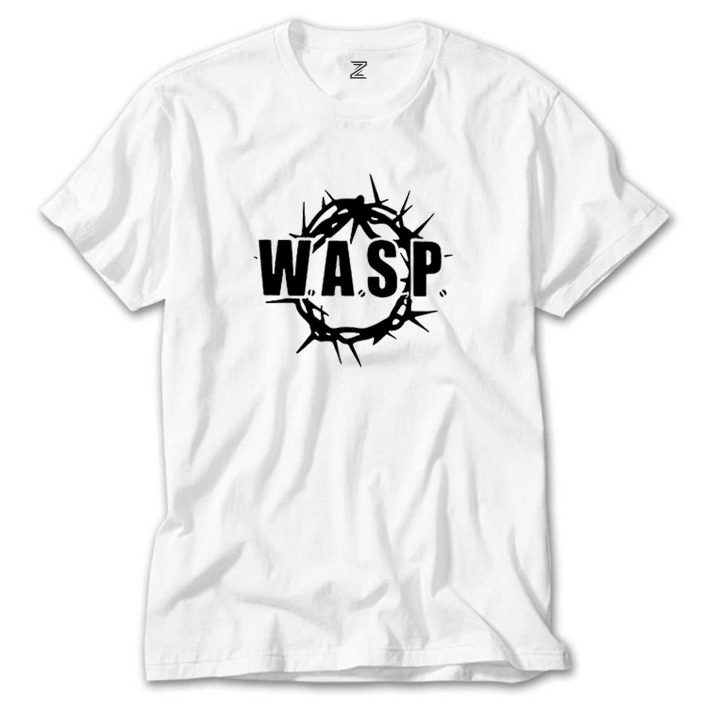 WASP Logo Text Beyaz Tişört