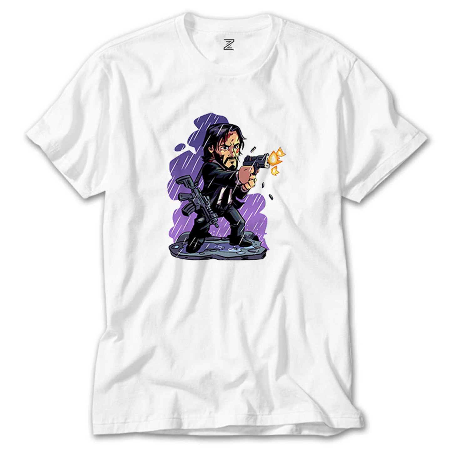 John Wick chapter 4 Digital illustration Beyaz Tişört