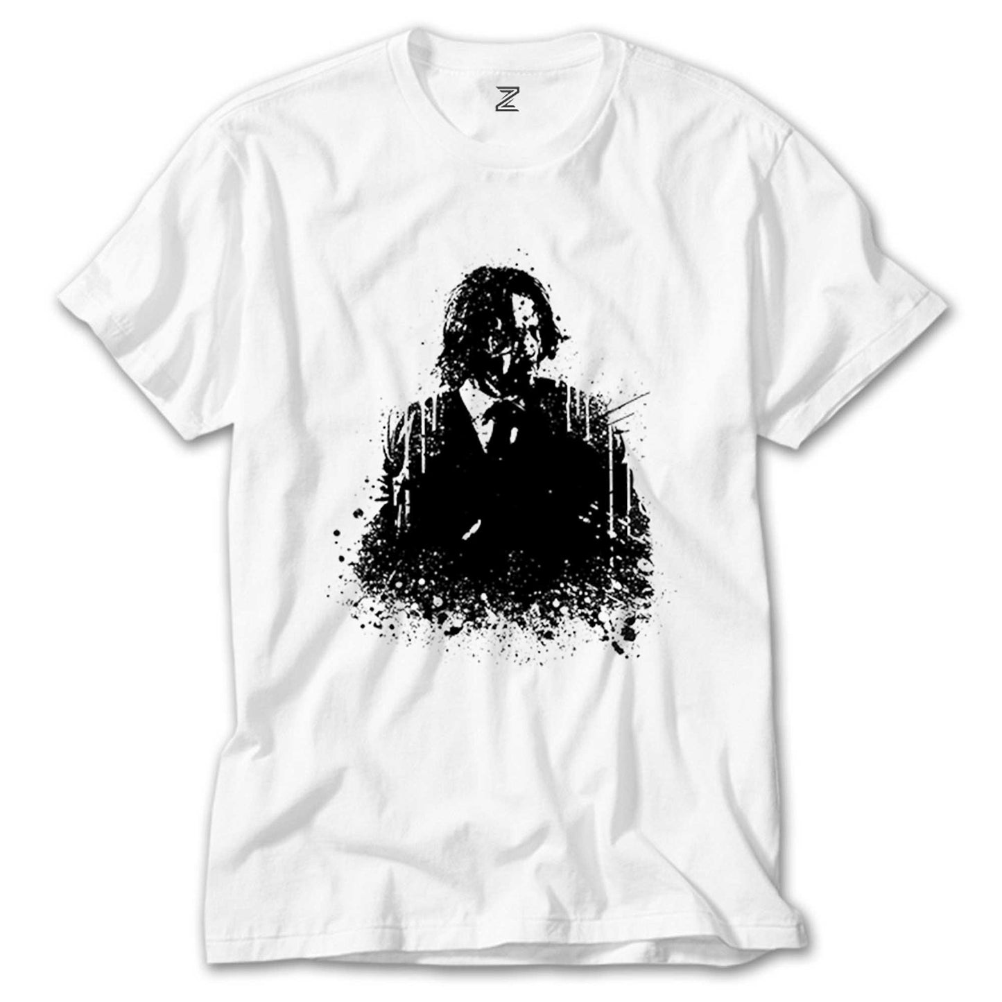 John Wick Chapter Siluet Beyaz Tişört