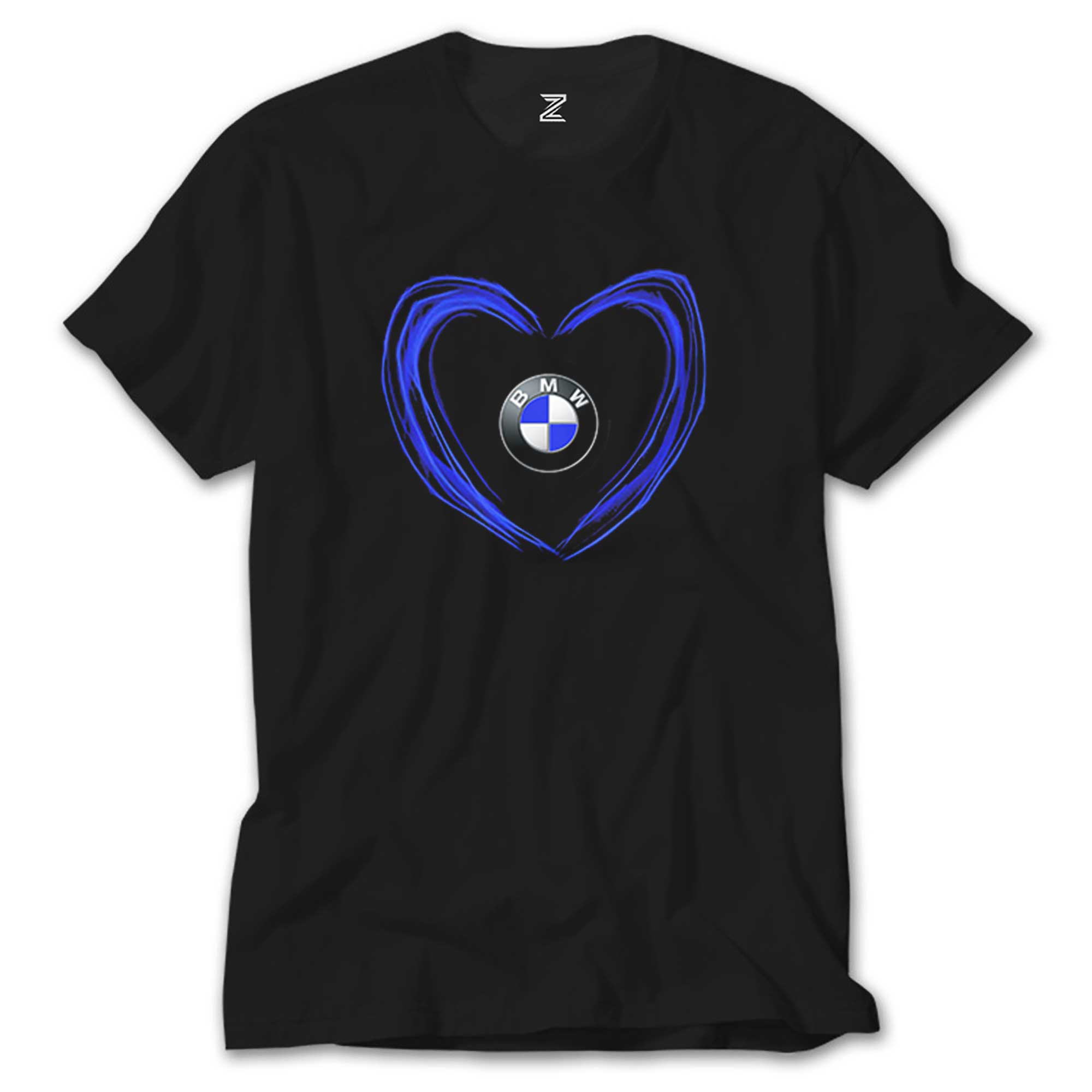 BMW Heart Logo Siyah Tişört
