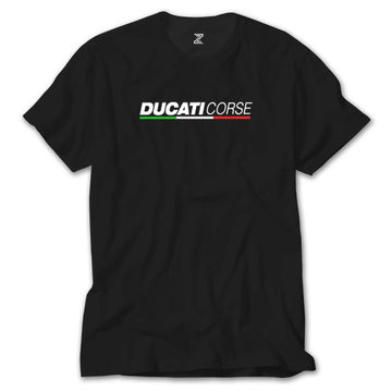 Ducati Corse Text Siyah Tişört