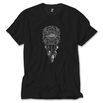 Motorcycle Club Skull Siyah Tişört