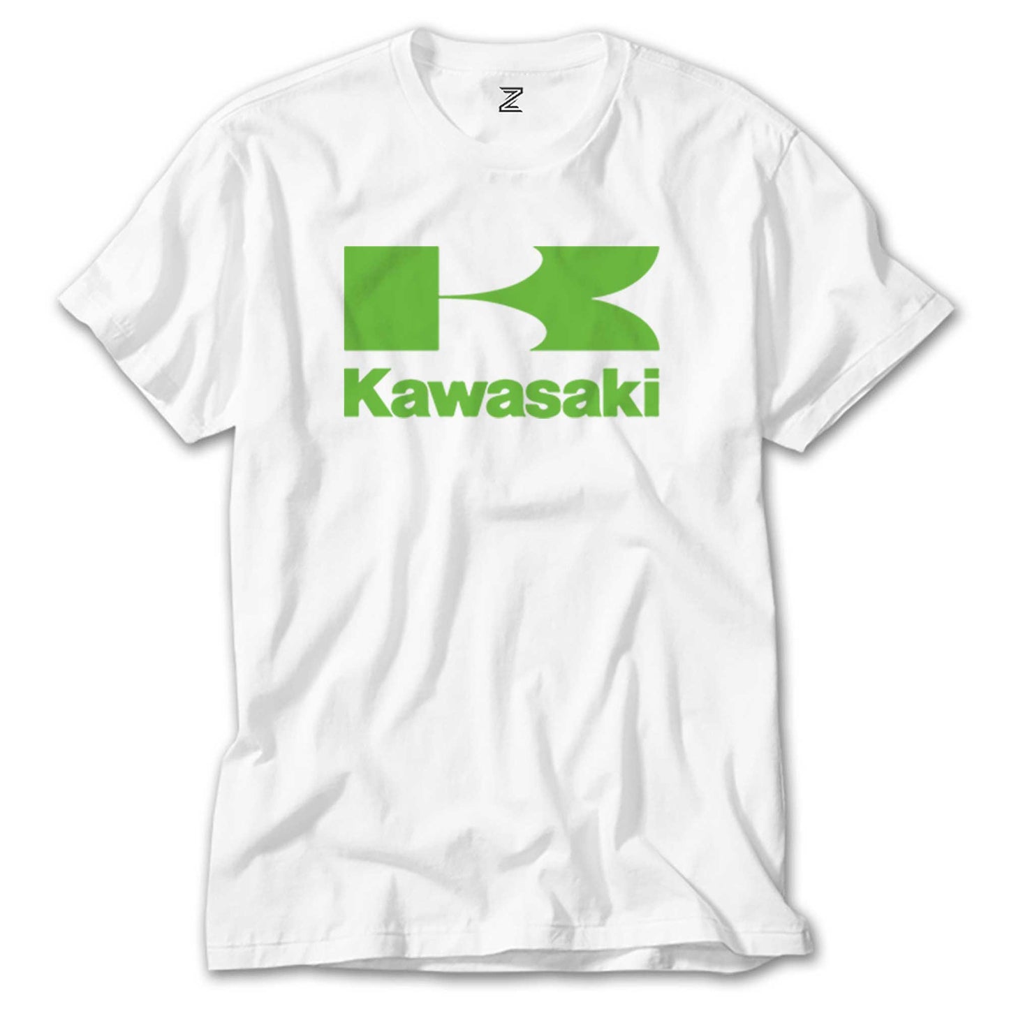 Kawasaki Yeşil Logo Beyaz Tişört