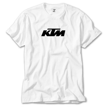 KTM Motorcycle Black Logo Beyaz Tişört