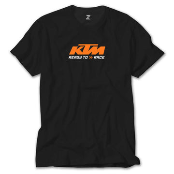 KTM Ready To Race Text Siyah Tişört