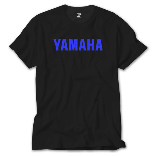 İndirimli Yamaha Text Blue Siyah Tişört