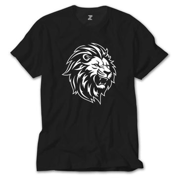Black and White Lion Siyah Tişört