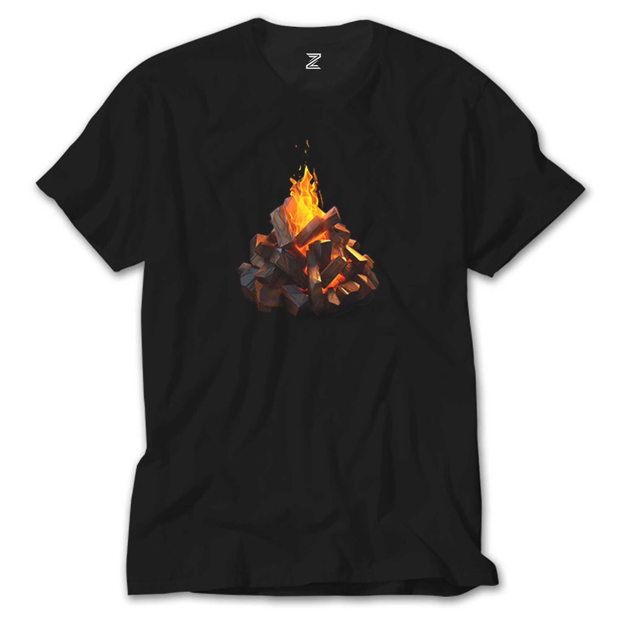 Camp Fire Siyah Tişört