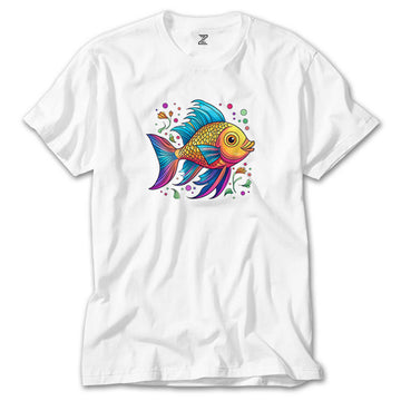 Colorful Fish Beyaz Tişört