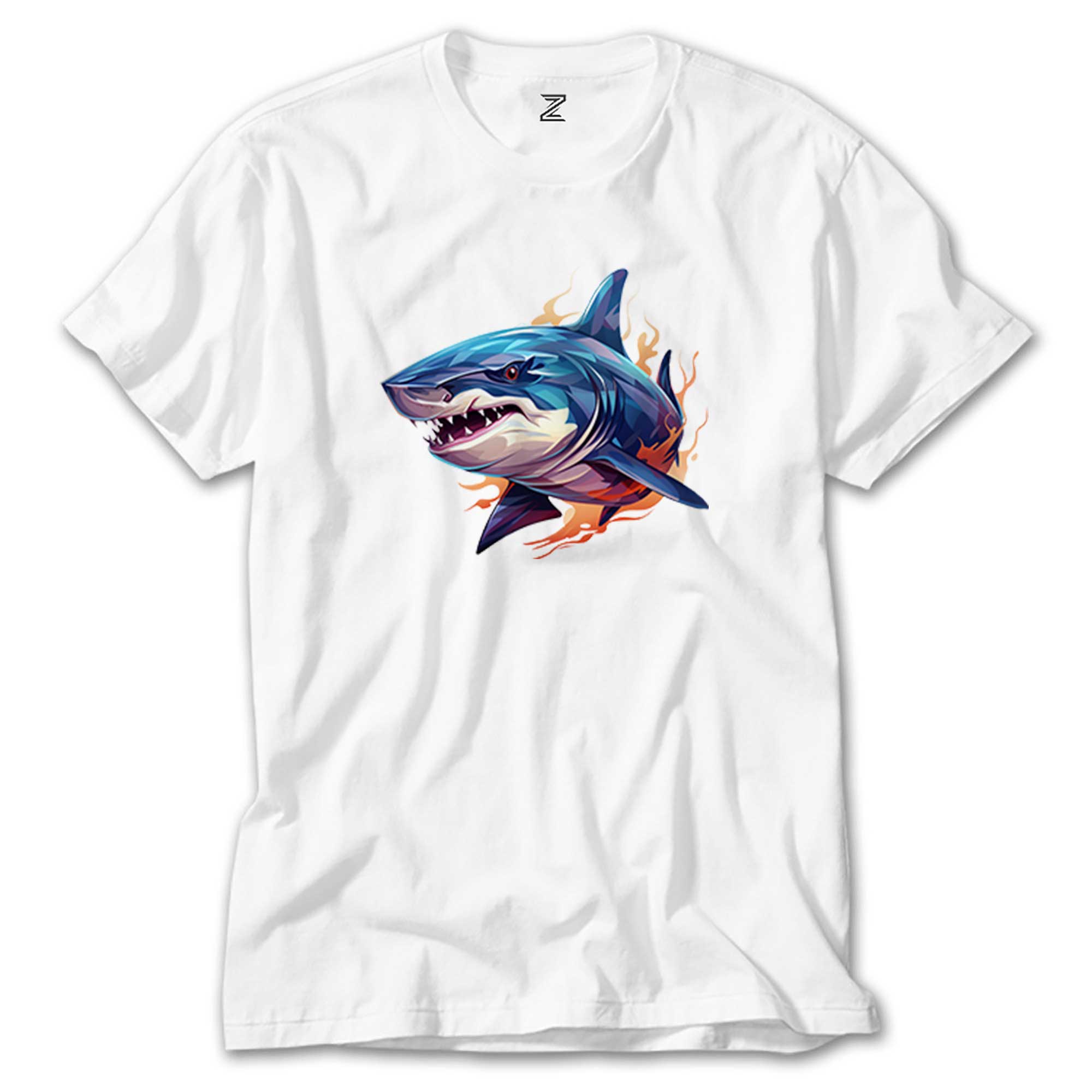Color Shark Beyaz Tişört