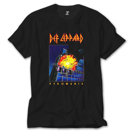 Def Leppard Pyromania Siyah Tişört