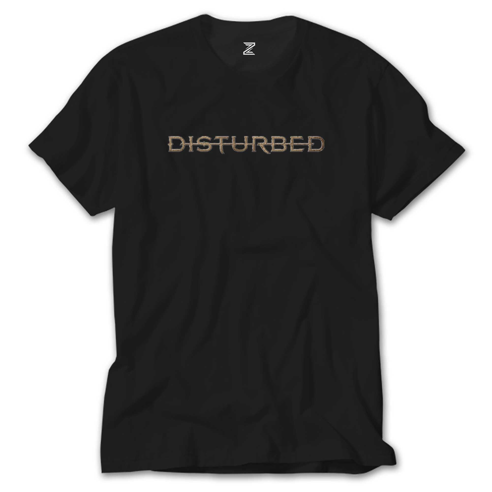 Disturbed Text Siyah Tişört