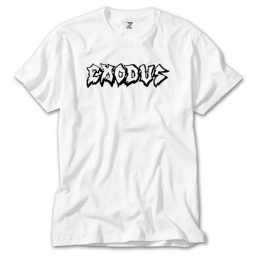 Exodus Text Beyaz Tişört
