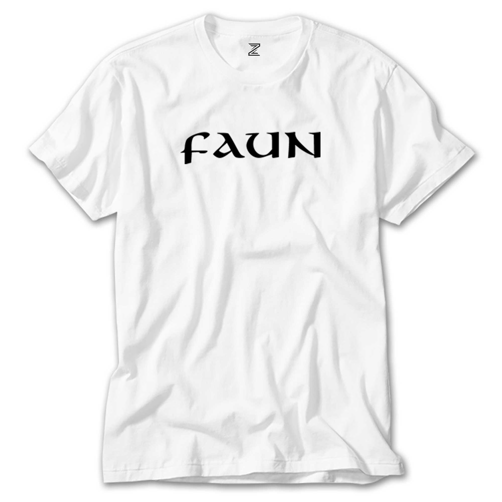 Faun Logo Beyaz Tişört
