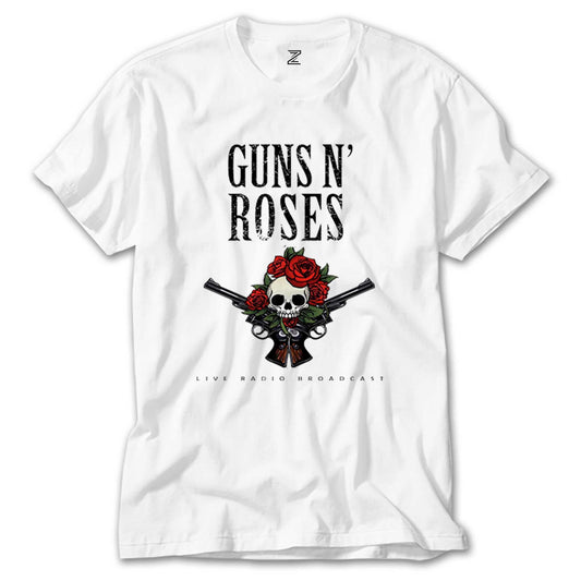 Guns N Roses Live Radio Broadcast Beyaz Tişört