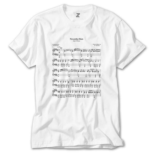 Guns N Roses November Rain Beyaz Tişört