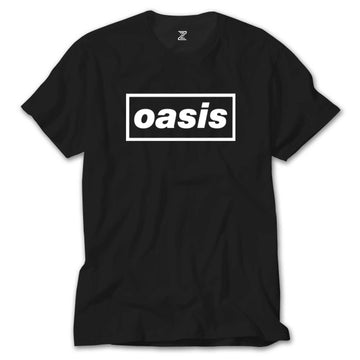 Oasis Text Siyah Tişört