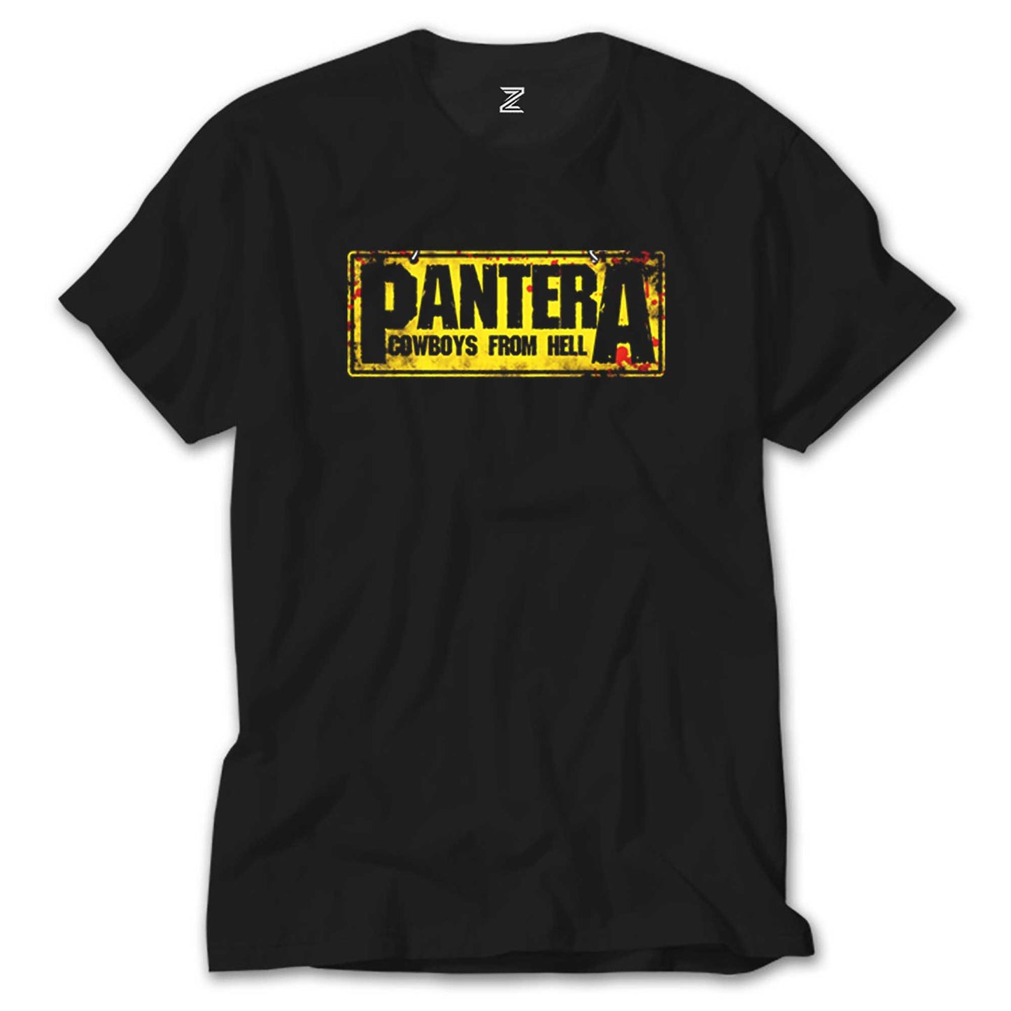 Pantera Cowboys from Hell Text Siyah Tişört