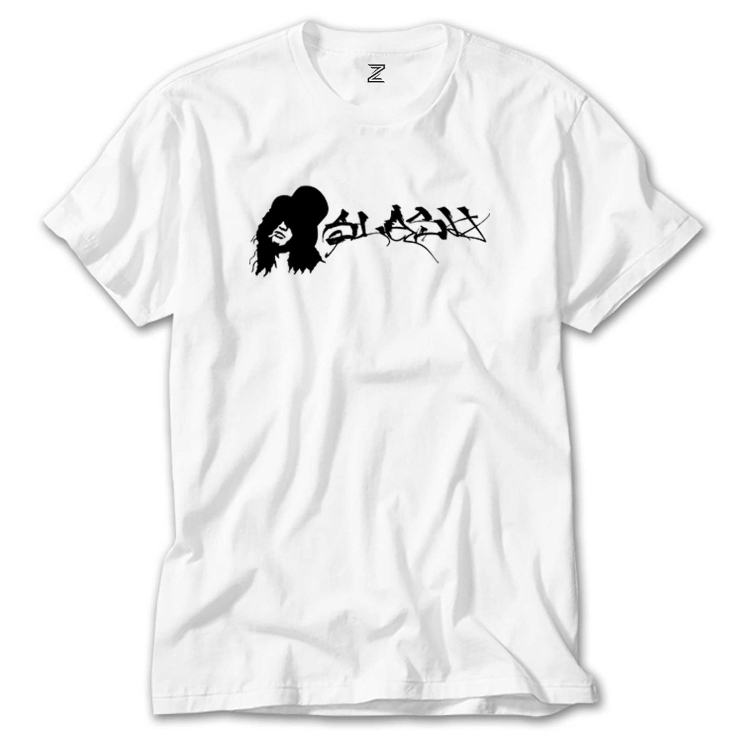 Slash Portre Logo Beyaz Tişört
