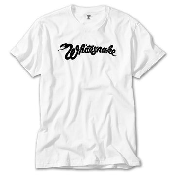 Whitesnake Logo Text Beyaz Tişört