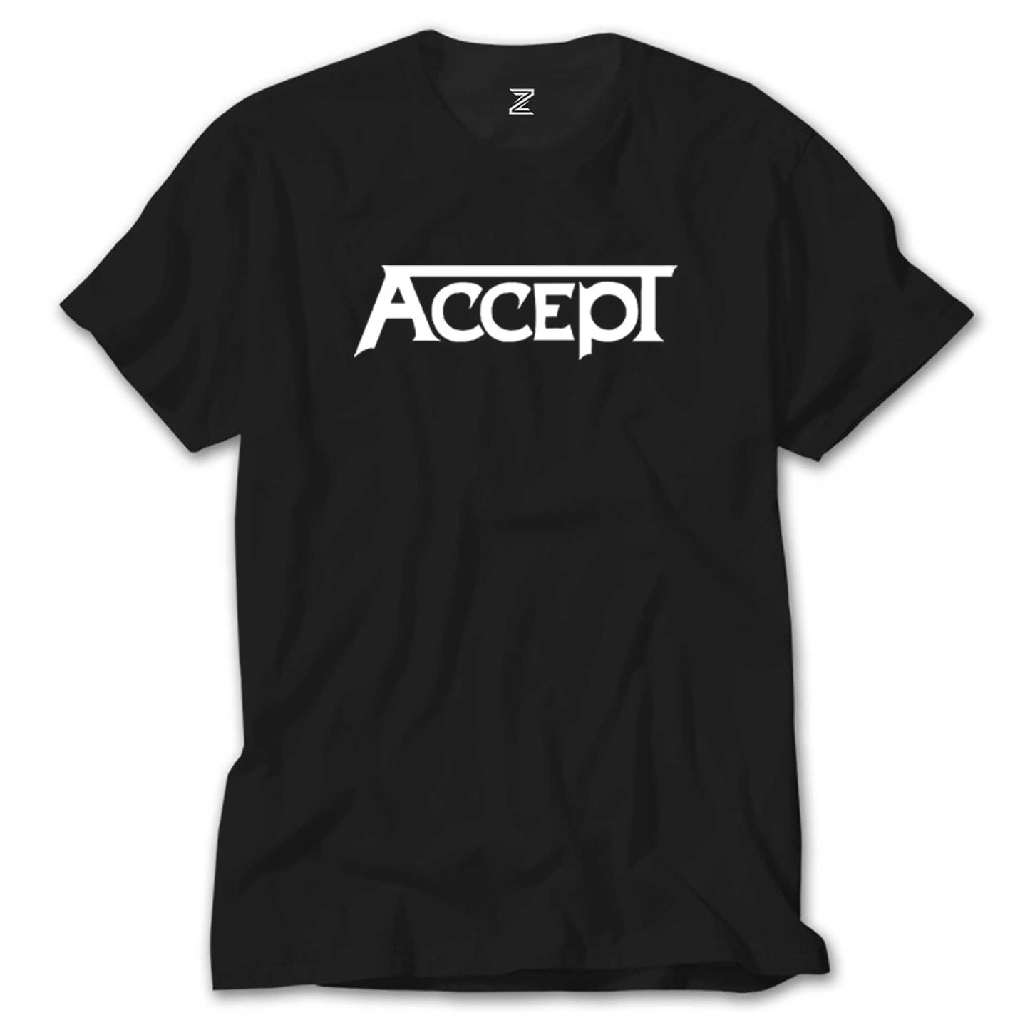 Accept Classic Logo Siyah Tişört