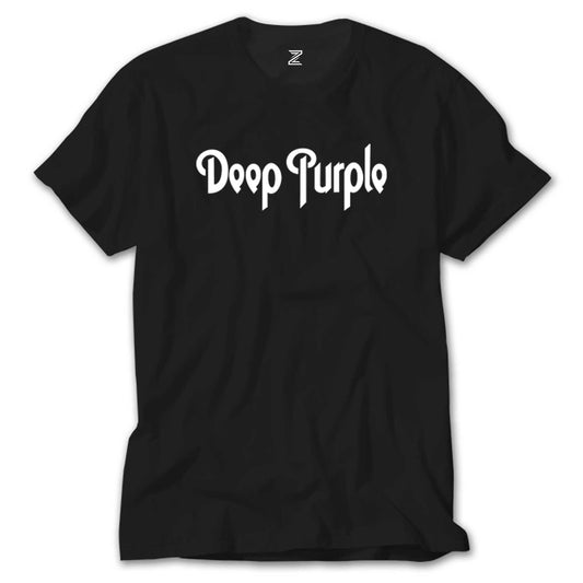 Deep Purple Text Siyah Tişört