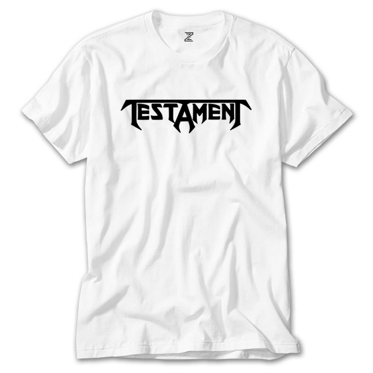 Testament Logo Text Beyaz Tişört
