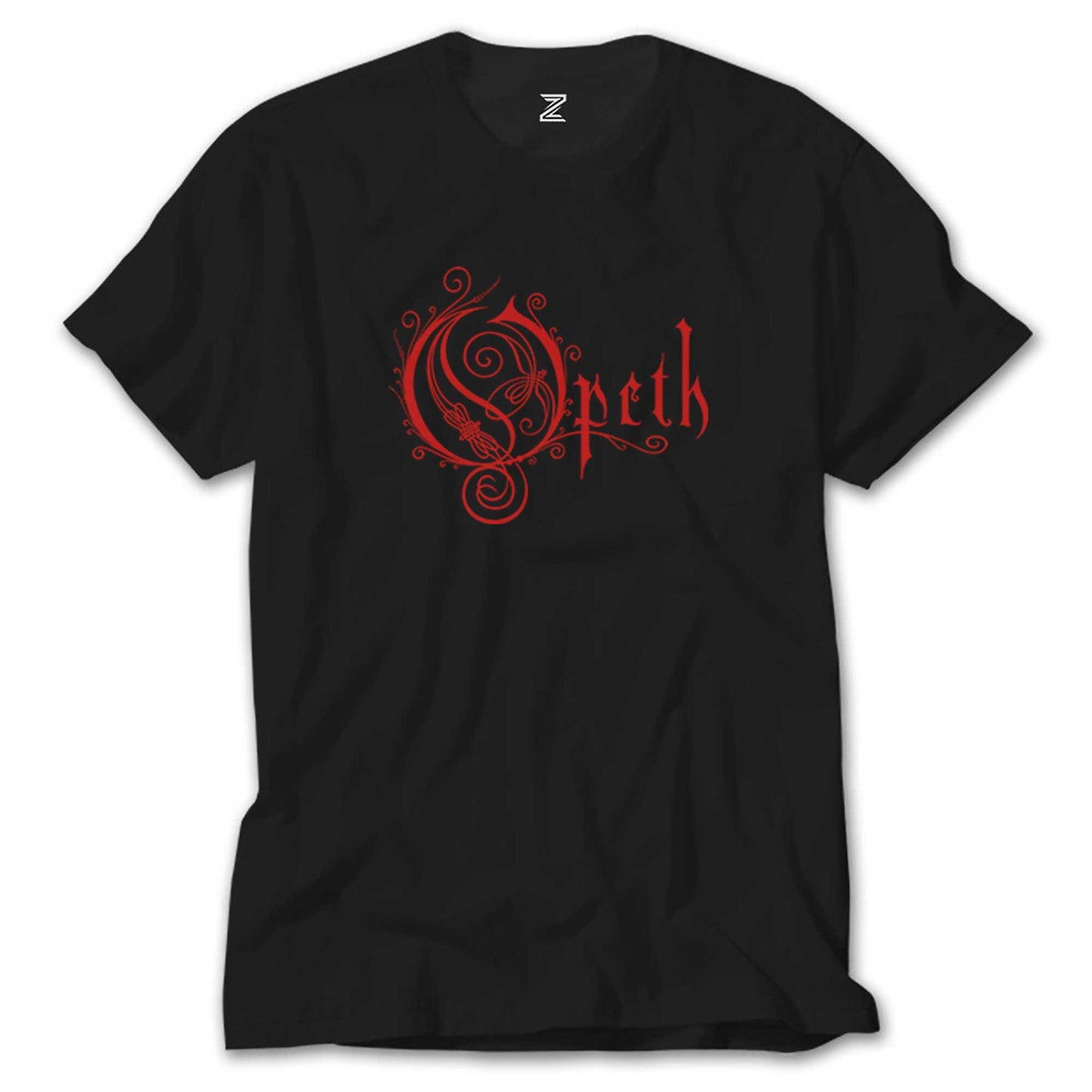Opeth Red Text Siyah Tişört