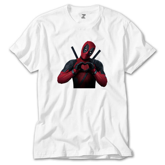 İndirimli Deadpool Love Beyaz Tişört