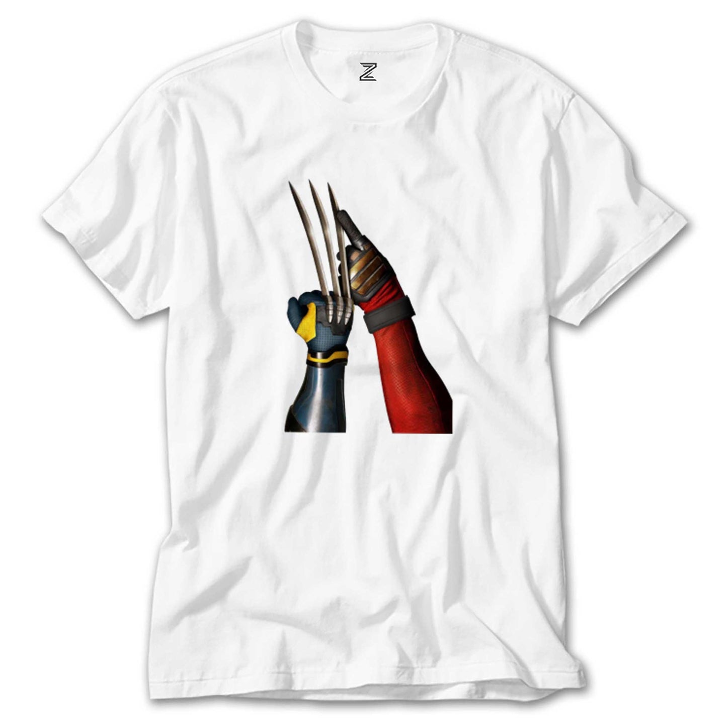 Deadpool Wolverine Poster Beyaz Tişört