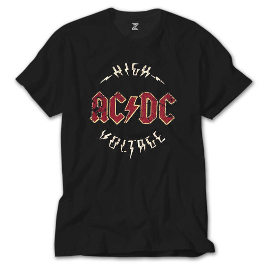 Ac Dc Logo Vintage Siyah Tişört
