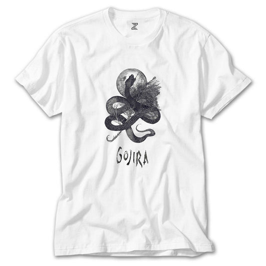 Gojıra Snake and Moon Beyaz Tişört