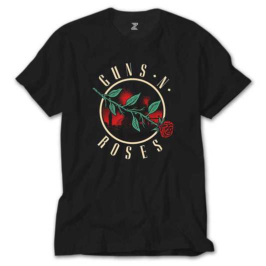 Guns N Roses Flower Siyah Tişört