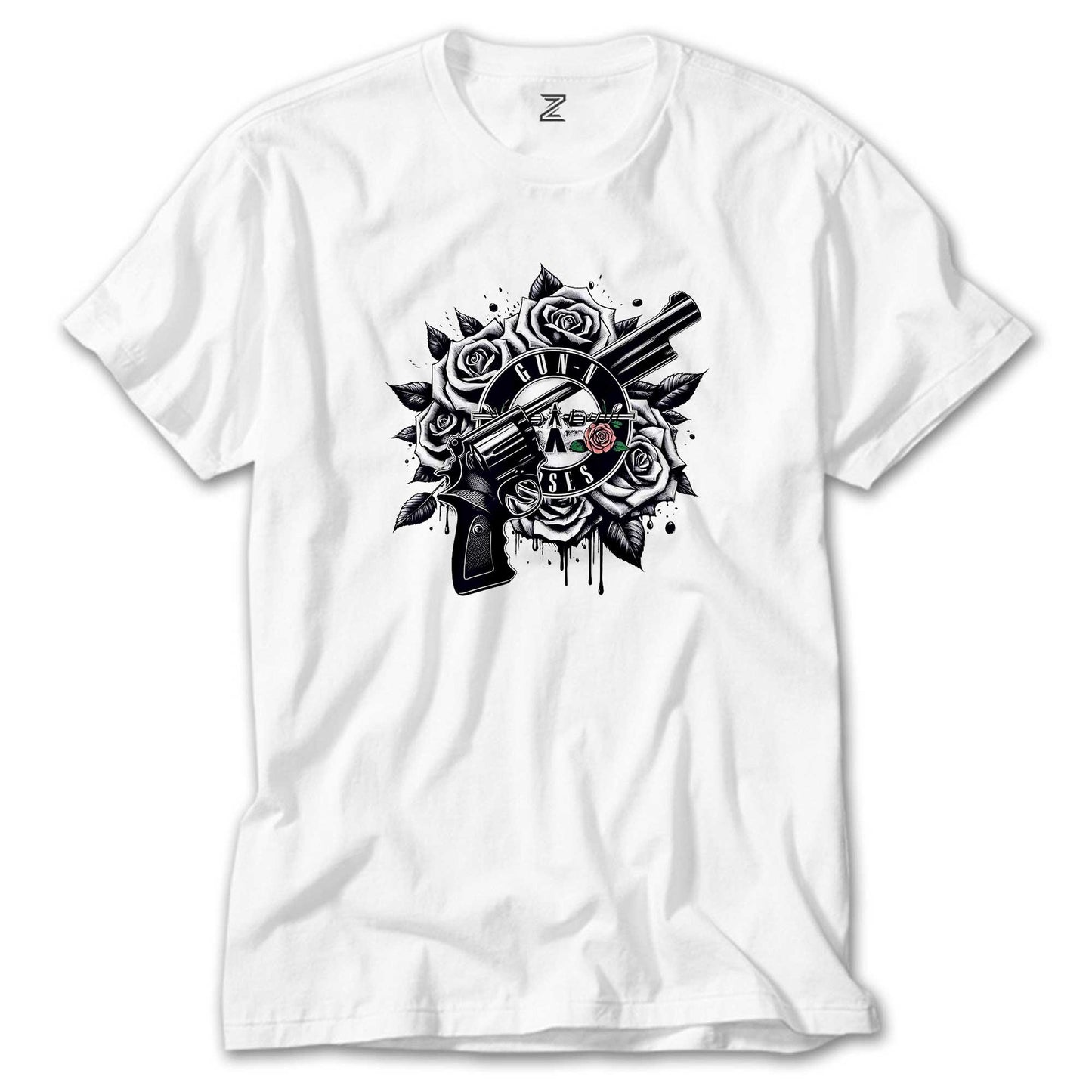 Guns N Roses Guns Logo Beyaz Tişört