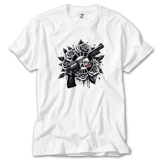 Guns N Roses Guns Logo Beyaz Tişört
