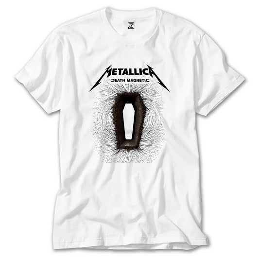 Metallica Death Magnetic Albums Beyaz Tişört