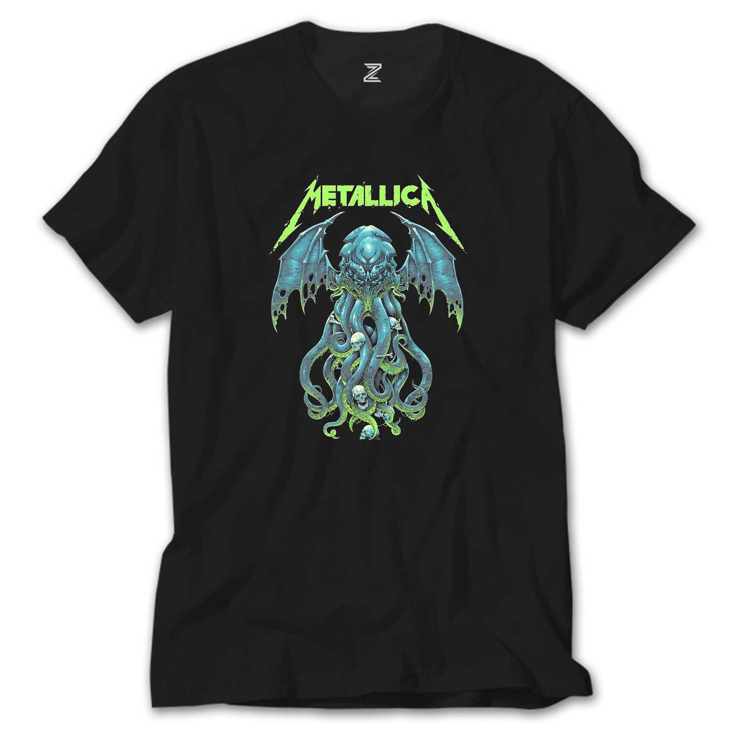 Metallica Octopus Bat Siyah Tişört