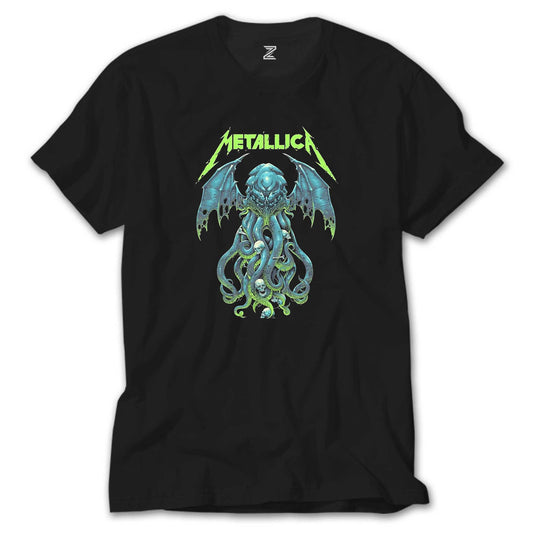 Metallica Octopus Bat Siyah Tişört