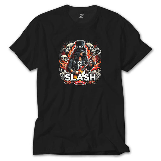 Slash Gibson Siyah Tişört